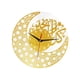 thumbnail image 2 of Reloj de pared de acrílico de 30 cm para decoración de Eid Ramadan, silencioso y con caracteres árabes. Dorado, 2 of 9