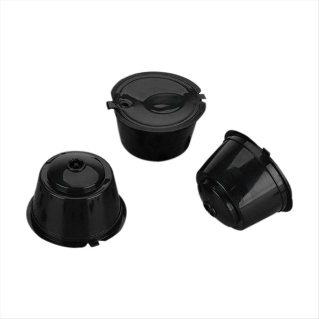 Para Máquina Cápsula Reutilizable Cápsula de Filtro Recargable Cápsula de Café, Negro