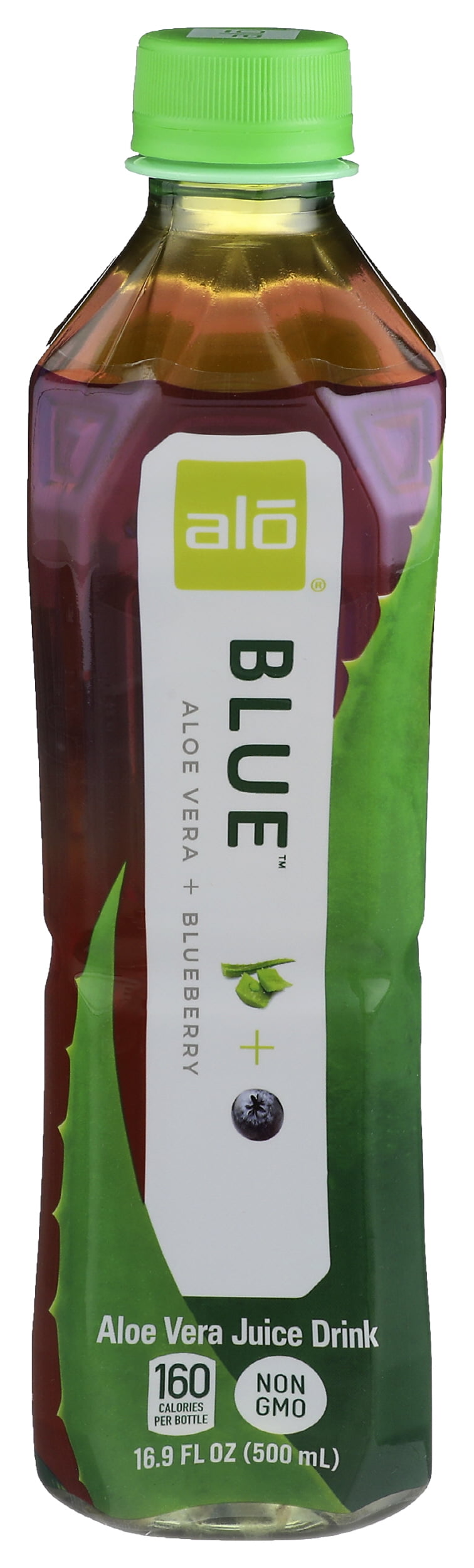 (Pack of 6) Alo Blue Aloe Vera Juice Drink with Blueberry, 16.9 fl oz