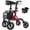 Red, variant on MAXWALK All-Terrain Rollator Walker for Seniors, 10" Rubber Wheels Foldable Walker with Padded Seat, Height Adjustable Mobility Walking Aid, Beige