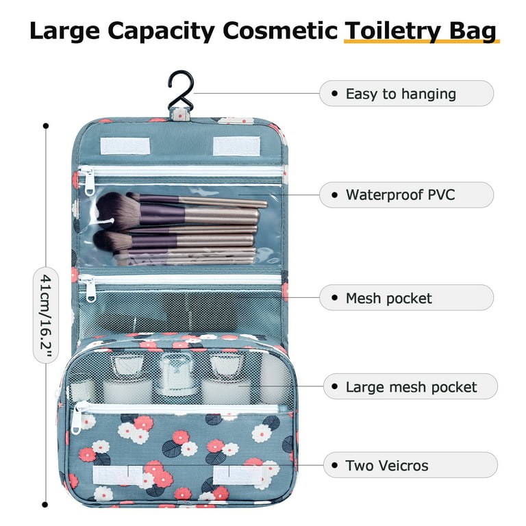 DIMJ Travel Packing Cubes, Travel Cubes for Packing Luggage Organizers for  Suitcase Organizer Bags Set Travel Bags with Toiletry Bag Laundry Bag Shoes  Bag for Traveling Essentials (Blue Flower) 