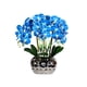 thumbnail image 1 of Wosthever Grandes orquídeas artificiales Bonsai Phalaenopsis Faux Plants Arreglos de flores para centros de Sala de estar Boda Decoración Azul, 1 of 6