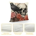 thumbnail image 4 of JEUXUS  Halloween Pillow Cover Sugar Skull Rose Flowers Skeleton Halloween All Saints Day Goth Gothic Crow Spider Throw Pillow Case Decorative Cushion Covers, 4 of 5