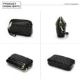 thumbnail image 3 of Triple Zip Lightweight Small Crossbody Bags for Women Quilted Shoulder Purses and Handbags - black, 3 of 6