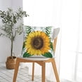 thumbnail image 5 of Yiaed Sunflowers (2) Print Pillow Covers Super Soft Decorative Square Throw Pillow Covers Case Cushion Covers for Sofa Couch Bedroom Car Decor（No pillow core）-24"x24", 5 of 7