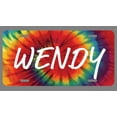 thumbnail image 1 of Wendy Name Tie Dye Style License Plate Tag Vanity Novelty Metal | UV Printed Metal | 6-Inches By 12-Inches | Car Truck RV Trailer Wall Shop Man Cave | NP1590, 1 of 1