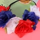 thumbnail image 4 of KAKOWELY Diadema elástica con flores de imitación para Halloween, accesorio para el cabello para adultos (blanco, azul y rojo), 4 of 4