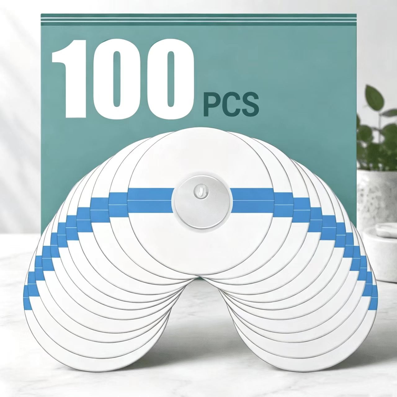 100 Pack Freestyle Sensor Covers for Libre 3, Water‑Resistant Adhesive Patches, Water‑Resistant Clear Tape