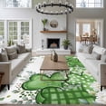 thumbnail image 3 of St. Patrick's Area Rugs 5'x7', Small Throw Rugs for Laundry Room Playroom, Lucky Shamrock Green Eucalyptus Floral Plants Indoor Outdoor Rug Non-Slip Low Pile Carpet Runner Reversible Floor Mats, 3 of 8