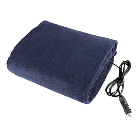 Stalwart 75-hblanket Electric Car Blanket- Heated 12 Volt Fleece Travel Throw for Car and RV-Great for Cold Weather, Tailgating, and Emergency Kits by -BLUE