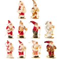 thumbnail image 4 of Xmarks Christmas Santa Claus Holiday Figure Miniature Ski Doll Ornament Snow Skiing Santa on a Sled Board Christmas Ornaments Gift Table for Adults Kids, 4 of 4