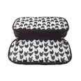 thumbnail image 5 of Lsque Retro Rooster Printed Big Capacity PU Leather Pencil Case Large Pencil Pouch Stationery Pen Bag Pencil Holder for Teen, 5 of 6
