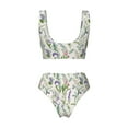 thumbnail image 2 of Honeii Wisteria Flower Print Women’s Bikini Set,Two Piece Swimsuit Bathing Suits,Stylish High Elasticity Swimwear for Beach and Pool, 2 of 7