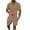 Khaki., variant on HBGVBA Men Summer Sport Set Color Blocked Casual Lapel Short Sleeve Shorts Breathable Fashion Outfit Set