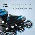 thumbnail image 2 of Konex 4 Wheel Inline Skates | Adjustable Pu Wheel Roller Skating Shoes For Boys & Girls (Medium, 32-34, Blue) Enjoy Stability & Speed With High-quality Components | 1 Pair Adjustable Inline Skate, 2 of 2