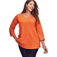 thumbnail image 6 of Jessica London Women's Plus Size Stretch Cotton V-Neck Tee, 6 of 6