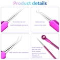 thumbnail image 4 of 10 Pcs Outil de Retrait de Blackhead Popper Outil Kit Outil d'Extraction de Blackhead pour le Visage Outils d'Extraction en Acier Inoxydable (Coloré), 4 of 10