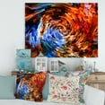 thumbnail image 2 of Designart ' Orange Spiral Abstract Voyages To Inner World ' Modern Canvas Wall Art Print, 2 of 4