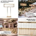 thumbnail image 4 of Efavormart Crystal Pendant Flower Stand, Gold Metal Centerpiece Vase – 32" Tall Rectangular Display Rack, 4 of 4