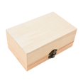 thumbnail image 4 of Caja de Almacenamiento de Joyería de Pino Hebilla Caja de Almacenamiento de Joyería Antipolvo Caja de Almacenamiento de Tarjetas Postal, 4 of 11