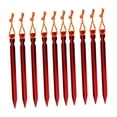 thumbnail image 3 of S SERENABLE 10 Pcs Piquets de Tente en Aluminium Métal pour Randonnée Plage Canopées Rouge, 3 of 9