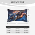 thumbnail image 4 of Picia Night Sky Turtle Pattern Plush Pillow Case – Soft and Cozy Cushion Cover, Hypoallergenic Throw Pillow Case for Home Decor-16"x24", 4 of 6