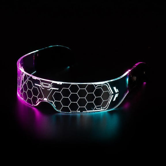 7 Color Decorative Cyberpunk Glasses Colorful Luminous Glasses Led Light Up Eyeglasses For Bar Ktv Halloween