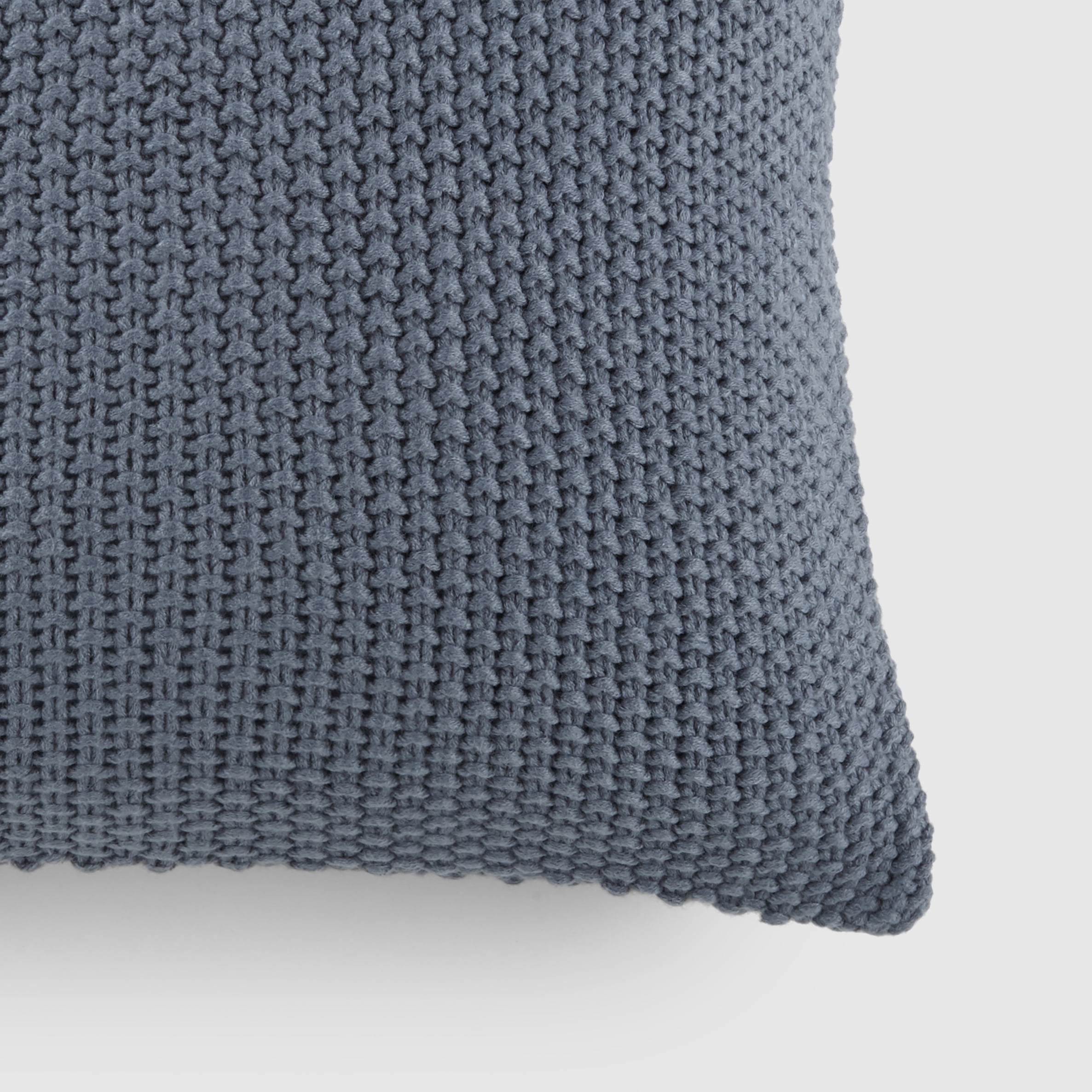 Noble Linens 2-Pack Seed Stitch Knit and Cotton Patterned Decor Throw Pillows - Stone