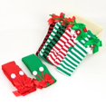 thumbnail image 3 of Bow Tied Christmas Socks Ball Socks Over the Knee Women Festive Christmas Striped Stockings, 3 of 4