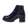 thumbnail image 3 of Botín Napa Casual Mujer Cómodo Suave Moda Urbana Juvenil Charol Negro Craqueado 032D1Q negro 25 Incógnita 032D1Q, 3 of 7