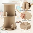 thumbnail image 4 of Gymax Bibliothèque Rotative pour Enfants, Coin Rond Tournant, Bibliothèque avec Déflecteurs Ours, Café, 4 of 10