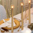 thumbnail image 4 of HSHDLDF 24 Packs Flameless Taper Candles Battery Operated 11 Inch Long Candle Light LED Flameless Candlesticks Fake Candles Flickering Tapered Candles for Valentine's Day, Wedding(Gold), 4 of 7