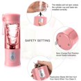 thumbnail image 1 of Licuadora de frutas recargable USB portátil, mini licuadora para batidos, batidos, jugos, licuadora portátil 350-420 ml 6 cuchillas para deportes y viajes, sin BPA Fokelyi WLJ-1985, 1 of 4