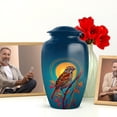 thumbnail image 6 of JAGASY Sparrow Memorial Urn for Funeral Memorial - Moon Keepsake Urn for Male Remains - Large Decorative Blue Urns for Human Ashes Adult Female - (1 Large 10", 4 Mini 3"), 6 of 7