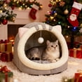 thumbnail image 1 of Cats Bed Winter Warm Sleeping Bag Semi Enclosed Security Pet House Dog Bed, Cats Bed Pet Houses Dog Bed, Soft Fabric Warm Insulation Foldable Portable, Large Size Suitable For Bedroom, For, 1 of 9