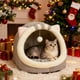 thumbnail image 1 of xihome Saco de dormir semicerrado para mascotas, clido y acogedor, ideal para el invierno. Cama para perros y gatos pequeños. Cmodo saco de dormir tipo casita de seguridad, lavable, de tela., 1 of 6