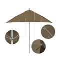 thumbnail image 2 of California Umbrella  6' Sq. Aluminum Frame, Fiberglass Rib Patio Umbrella, Push Open, Anodized Sliver Finish, Sunbrella Fabric Taupe, 2 of 5
