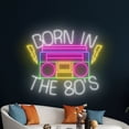 thumbnail image 5 of Handmadetneonsign Born In The 80's Neon Sign, Cassette Tape Light Art Decor, Audio Recorder Wall Decor, 5 of 5