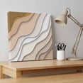 thumbnail image 4 of Ships Next Day Canvas Wall Art 10"x10", Beige Ombre Wood Framed Canvas Print Painting, Modern Geometric Abstract Cream Ready to Hang Small Picture Wall Decor for Home Kitchen Nursery Office, 4 of 9