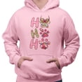thumbnail image 2 of Puppy Ho Ho Ho Hoodie Sweatshirt Unisex 5X-Large Pink, 2 of 5