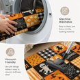 thumbnail image 6 of Area Rugs 3'x5', Checkered Halloween Carpet Runner Indoor Outdoor Rugs Home Decor Aesthetic, Pumpkins Cat Plaid Vintage Art Non Slip Mats Washable Accent Rug for Living Room Bedroom, 6 of 7