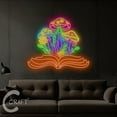 thumbnail image 3 of C-CRAFT Mushroom Book Neon Sign LED Light 27 inch for Book Store Bedroom Wall Art Decor, 3 of 5