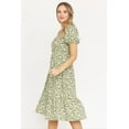 thumbnail image 3 of Paisley Ditsy Floral Square Neck Ruffle Hem Midi Dress | S-3X, 3 of 14