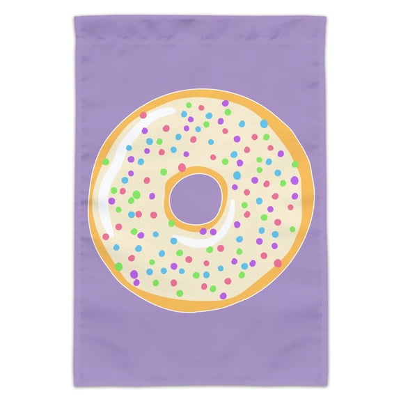 Cute Donut Pastel Sprinkles Spring Yummy Garden Yard Flag