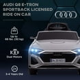 thumbnail image 3 of Qaba Audi Q8 e-tron Sportback Licensed 12V Kids Ride on Car, Battery Powered Kids Electric Car w/ Remote, 4 Spring Suspension Wheels, Gray, 3 of 9