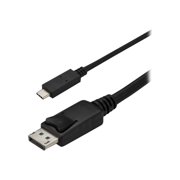 4XEM - DisplayPort cable - 24 pin USB-C (M) to DisplayPort (M) - Displayport 1.2/Thunderbolt 3 - 6 ft - 4K support - black