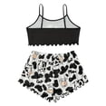 thumbnail image 2 of BOOMNY Womens Pajamas Set Sleeveless Pjs Crop Tops Shorts Sleepwewar Pyjamas Graphic Soft Cozy Homewear Loungewear Sets, 2 of 5