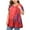 Red, variant on Babysbule Womens Tops Women Plus Size Tops Tie-dye Print Short Sleeve V-neck Blouse Pleated Hem Shirt