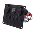thumbnail image 2 of Riwesomey Panel de interruptores, botón de interruptores, botones de controlador USB dual, paneles reguladores, voltímetro para automóviles, accesorios Vehículos, repuestos y accesorios Mis Azul Riwesomey VI019523-01, 2 of 6
