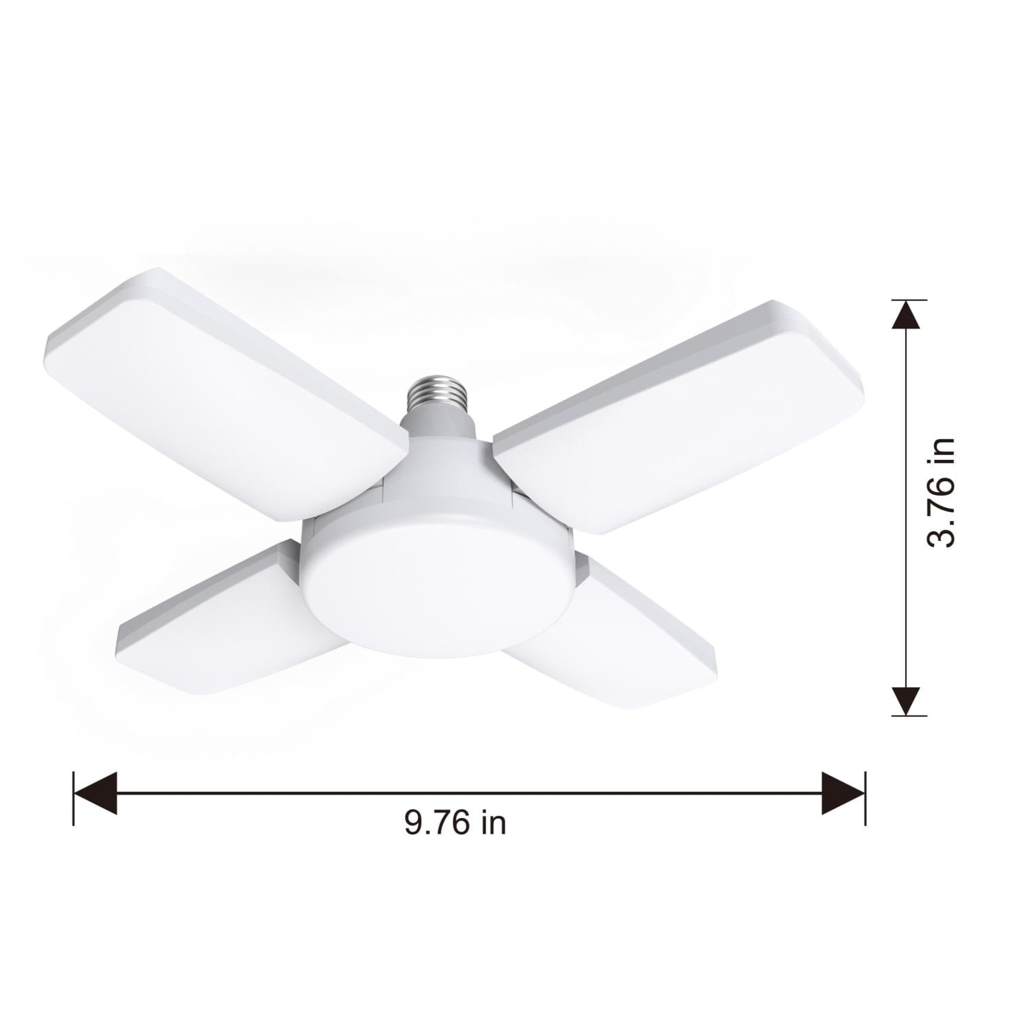 Great Value LED Daylight Garage Light, 6W/30W/60W (Brightness Selectable), E26 Screw-in Base